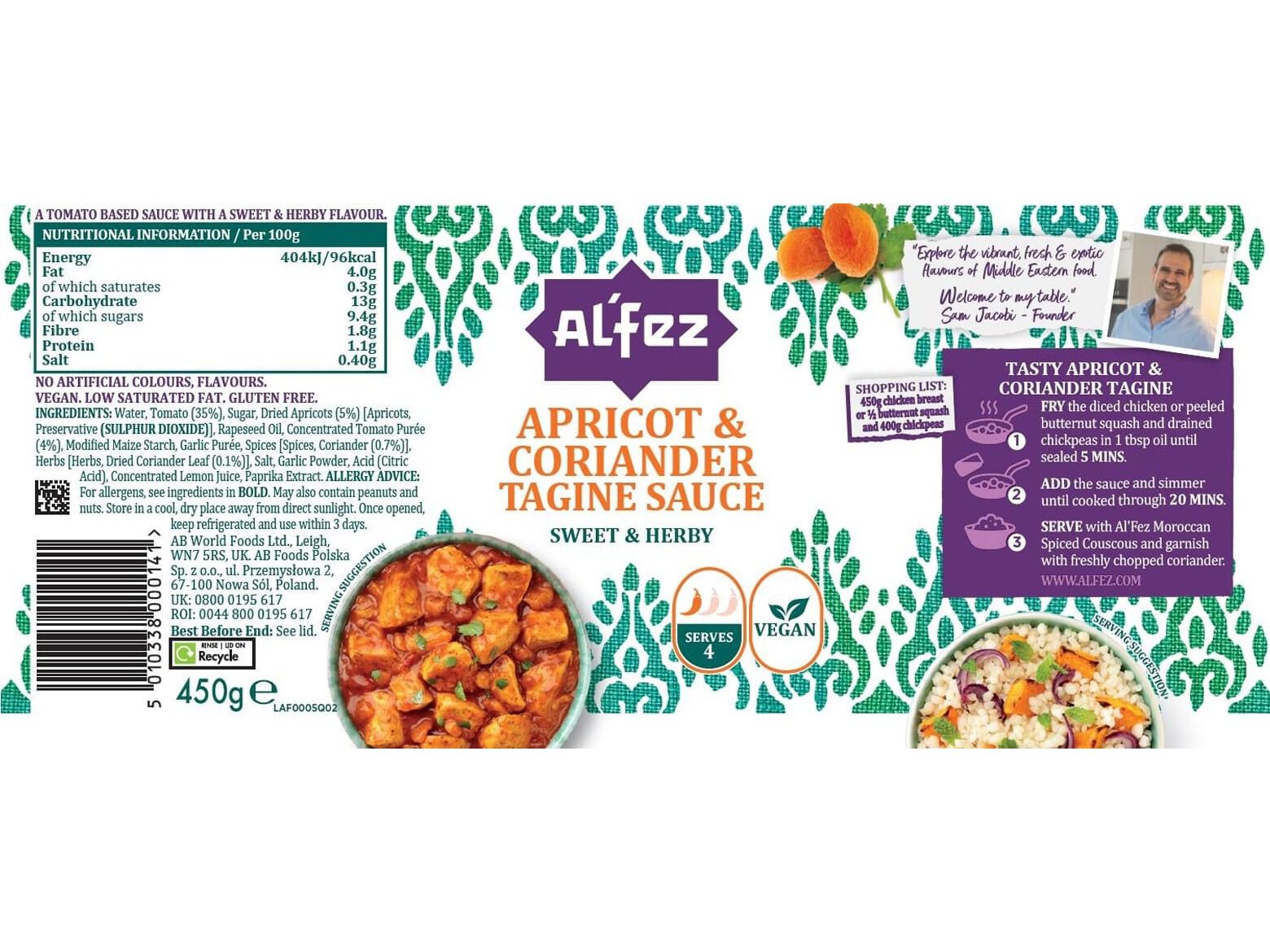 MOLHOS AL'FEZ ALPERCE E COENTROS 450G image number 1