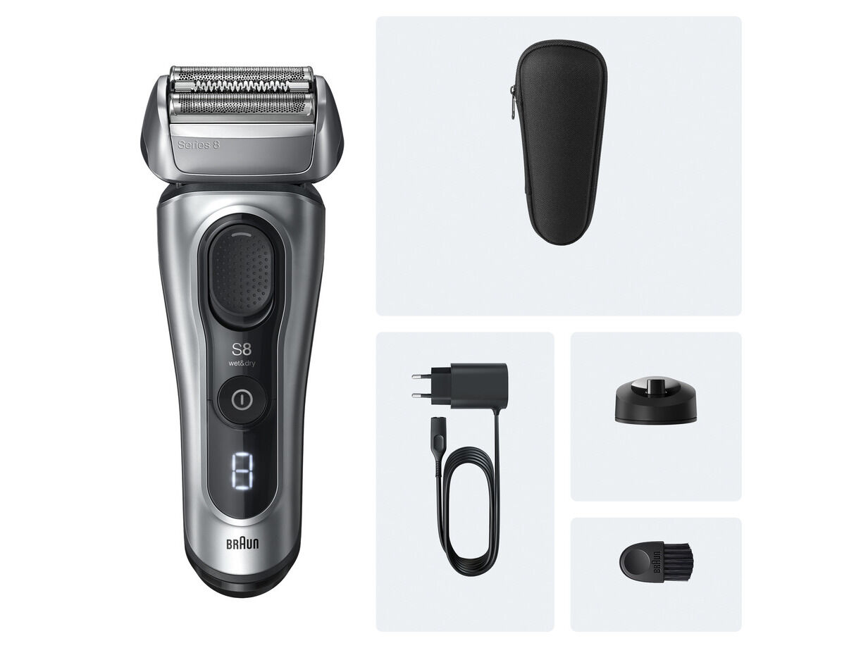 M&Aacute;QUINA BARBEAR BRAUN SHAVER S8 8617 S SILVER image number 5