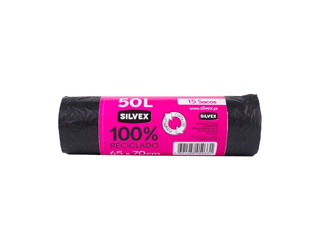 SACOS SILVEX LIXO ECO RECICLADOS 50L 15UN