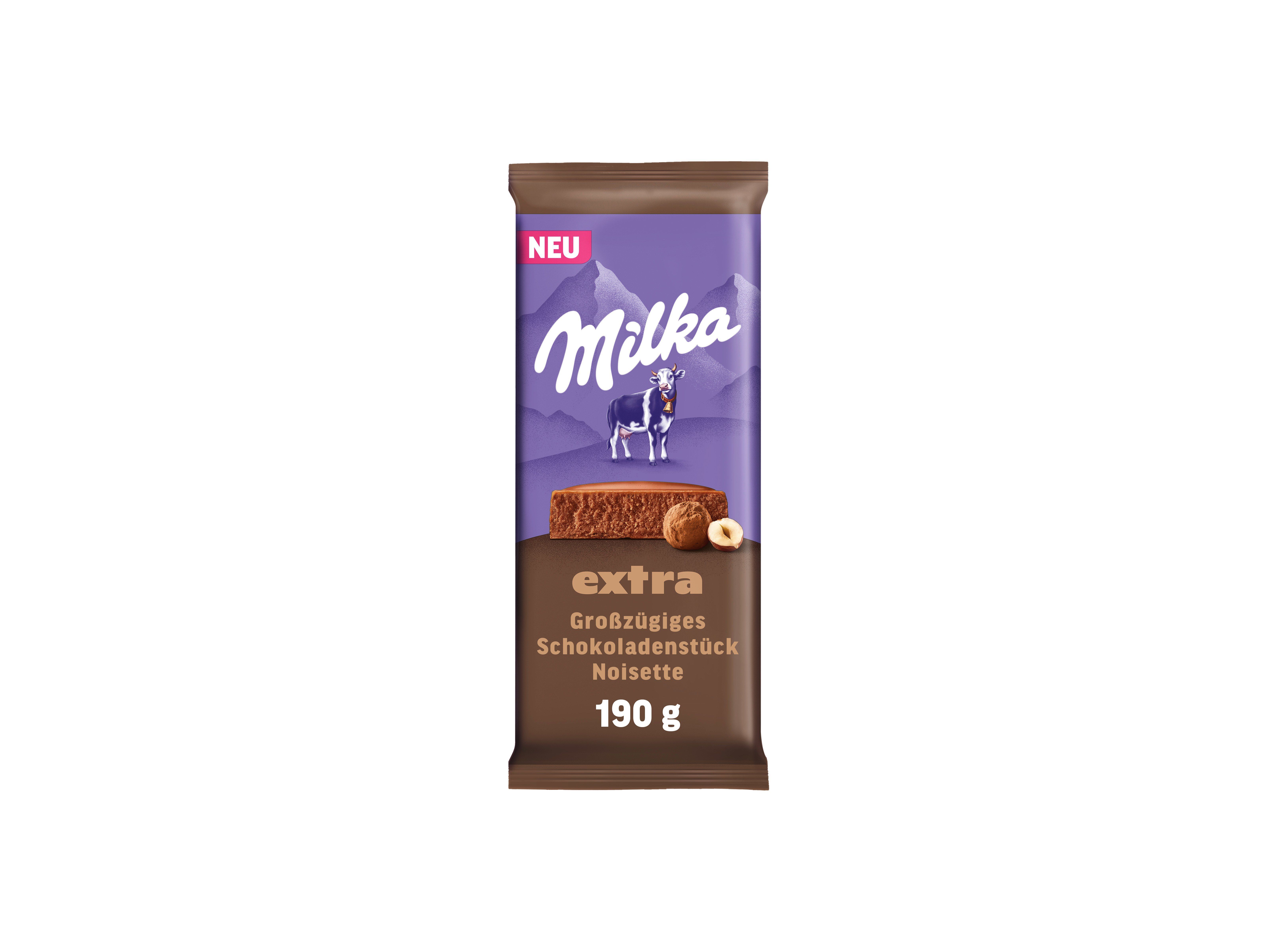 CHOCOLATE DE LEITE MILKA NOISETTE 190G image number 0