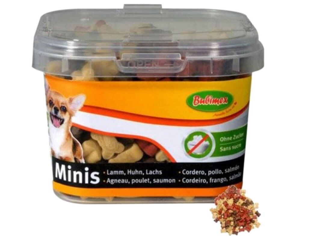 SNACK PARA C&Atilde;O MINI BUBIMEX BORREGO / FRANGO / SALM&Atilde;O 140G image number 0