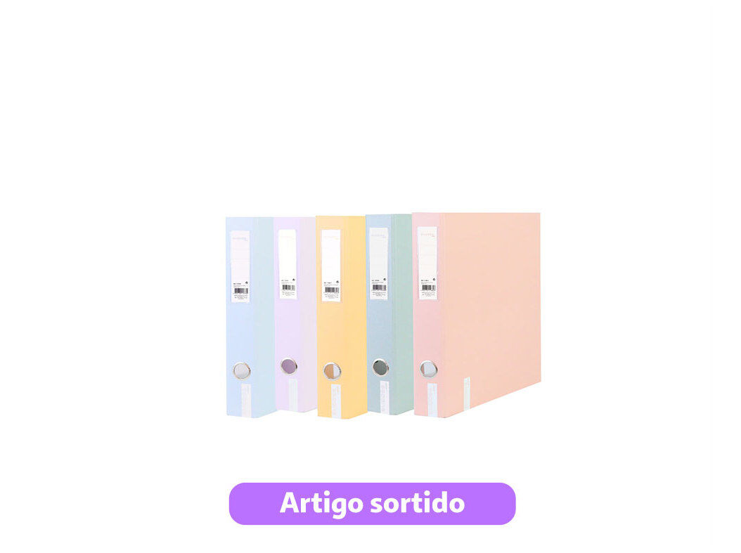 CAPA A4 ANCOR EMBOSS 2 ARGOLAS CORES SORTIDAS