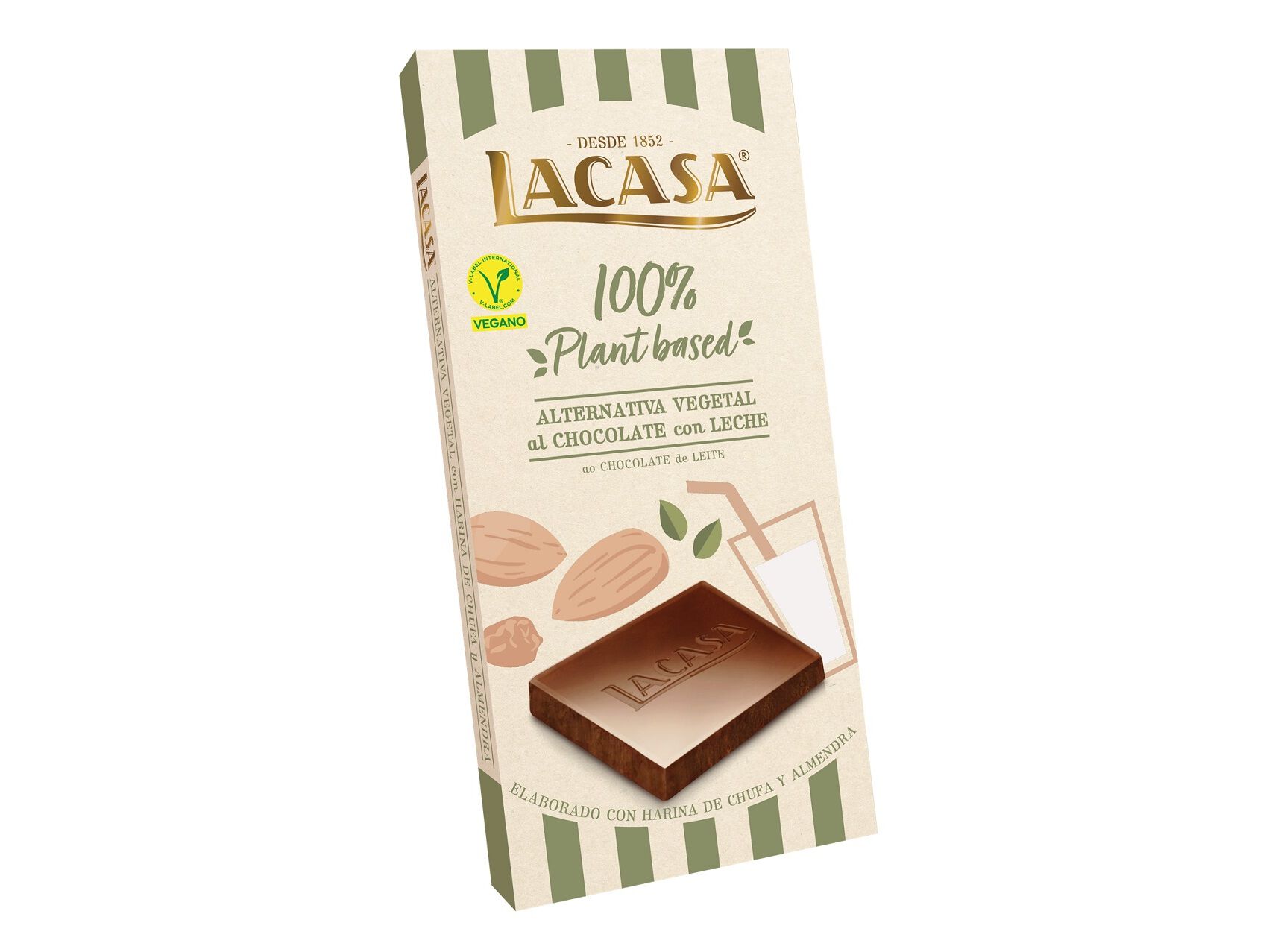 CHOCOLATE LACASA LEITE VEGETAL 100G image number 1