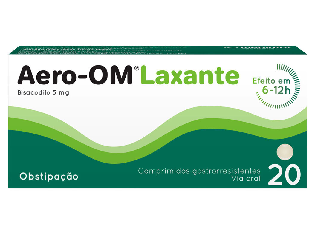COMPRIMIDOS AERO-OM LAXANTE 5MG 20 COMP image number 0