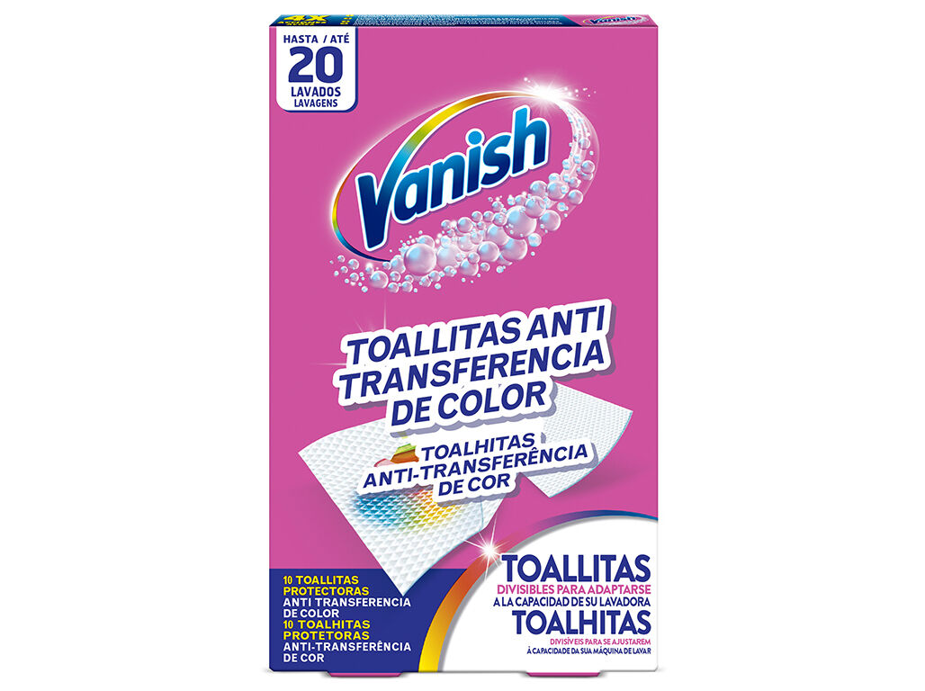 TOALHITAS PROTE&Ccedil;&Atilde;O CORES VANISH 20 UNID