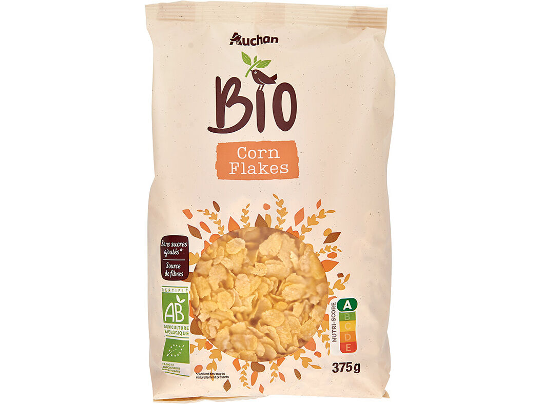 CEREAIS AUCHAN BIO CORN FLAKES 375 G