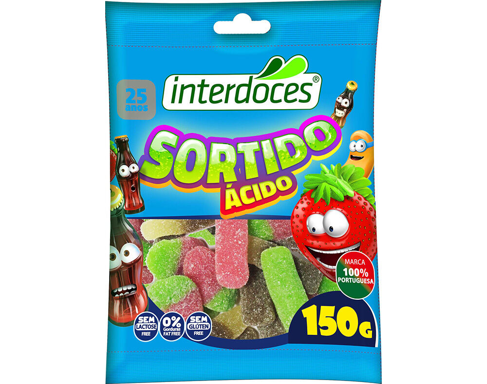 GOMAS INTERDOCES SORTIDO &Aacute;CIDO 150G image number 0