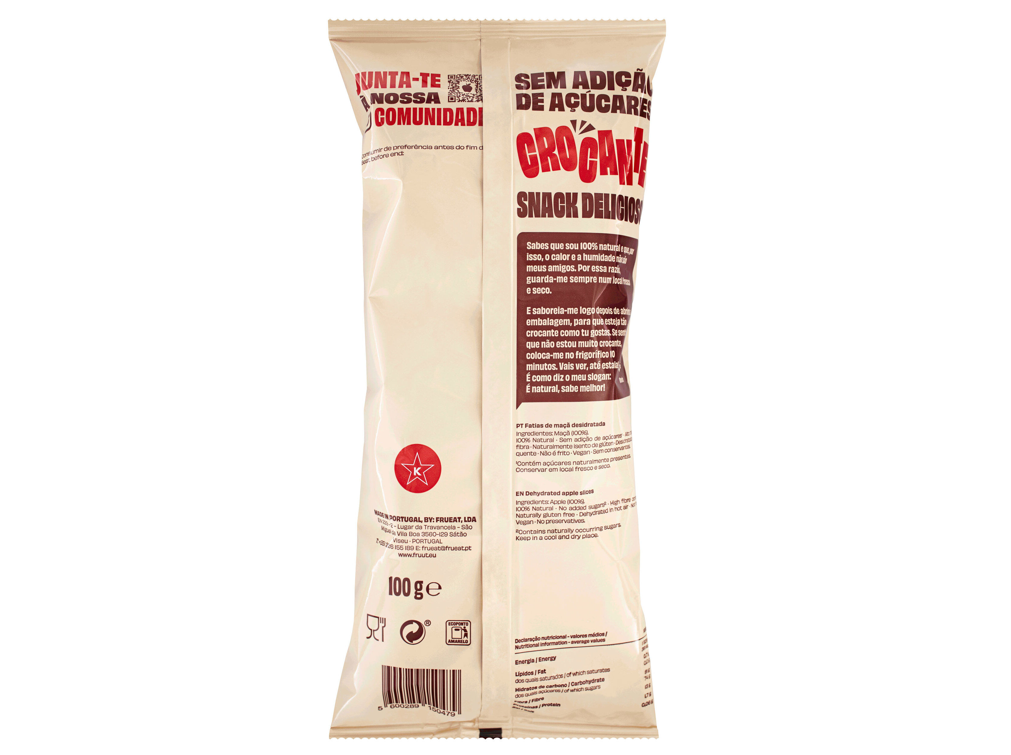 SNACK FRUUT MA&Ccedil;&Atilde; MIX SEM A&Ccedil;&Uacute;CAR 100G image number 1