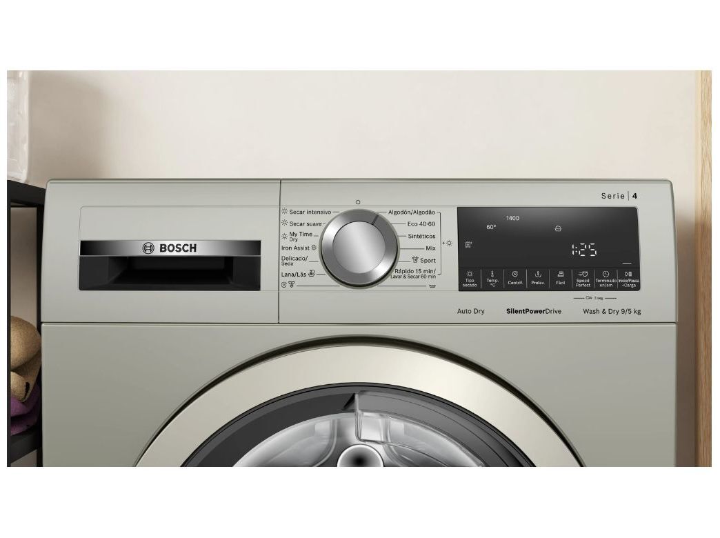 M&Aacute;QUINA DE LAVAR E SECAR ROUPA BOSCH SERIE 4 WNA1341XES (9/5KG E INOX) image number 1