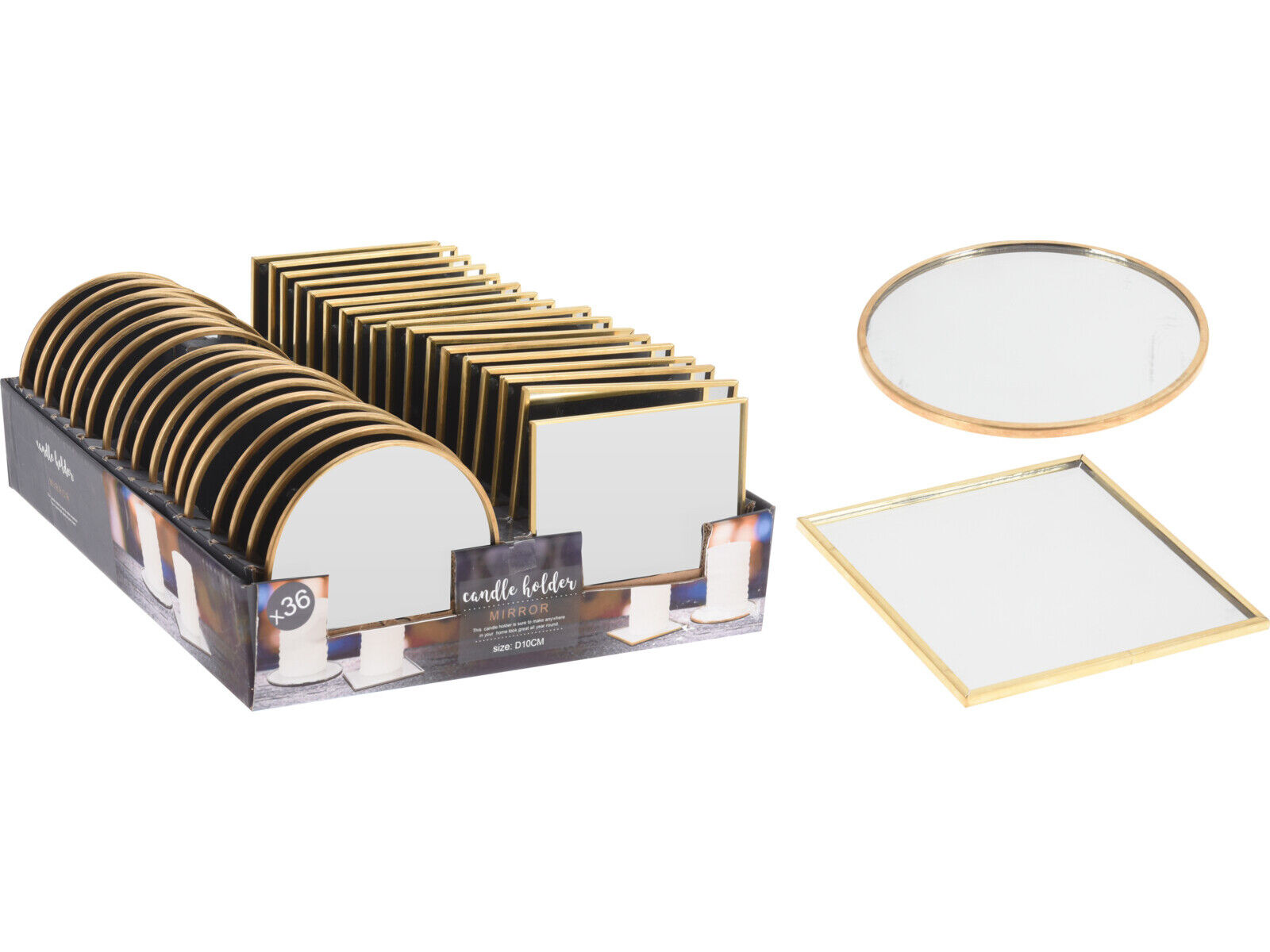 ESPELHO DOURADO 10CM MODELOS SORTIDOS image number 1