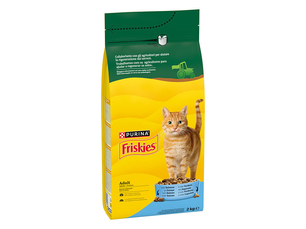 RA&Ccedil;&Atilde;O PARA GATO FRISKIES COM SALM&Atilde;O E VEGETAIS 2KG image number 1