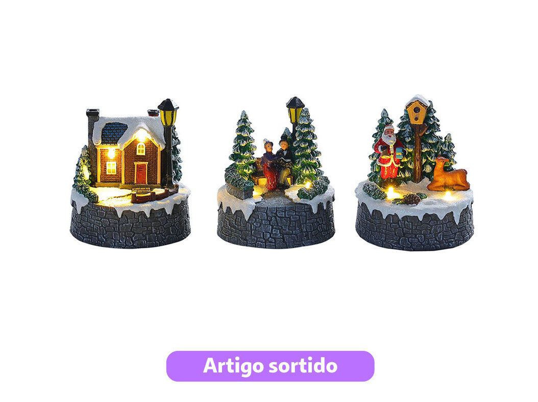 VILA DE NATAL ACTUEL COM LUZ 10.5CM MODELOS SORTIDOS image number 0