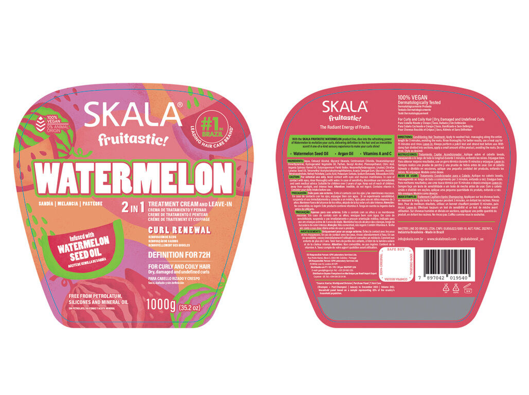 M&Aacute;SCARA CABELO SKALA MELANCIA 1000G image number 1