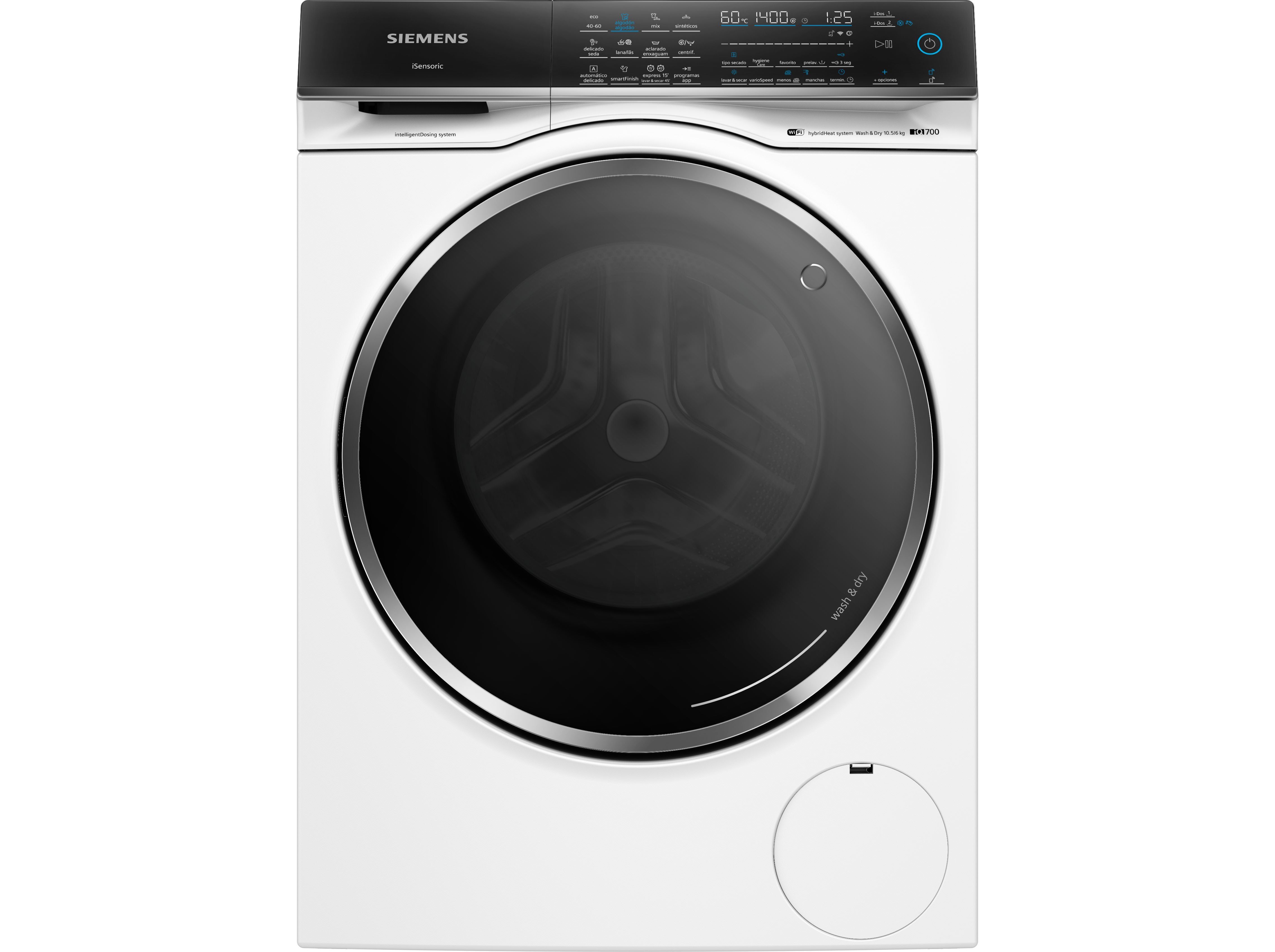 M&Aacute;QUINA DE LAVAR E SECAR ROUPA SIEMENS WN54C2A0ES BRANCO D LAVA 10.5KG SECA 6KG