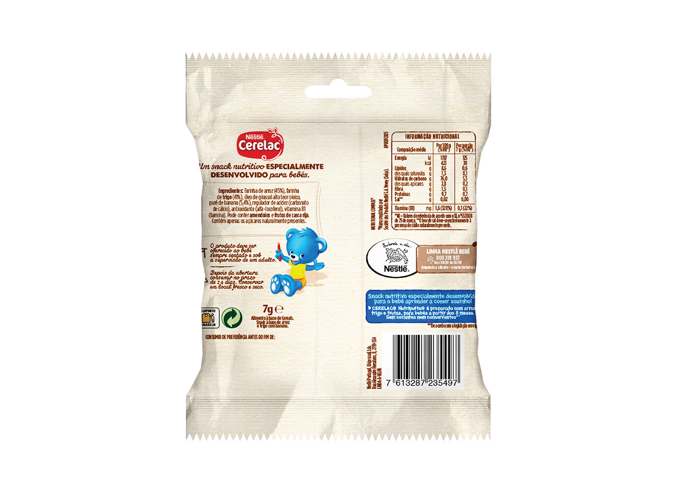 SNACK CERELAC NUTRIPUFFS BANANA 7G image number 1