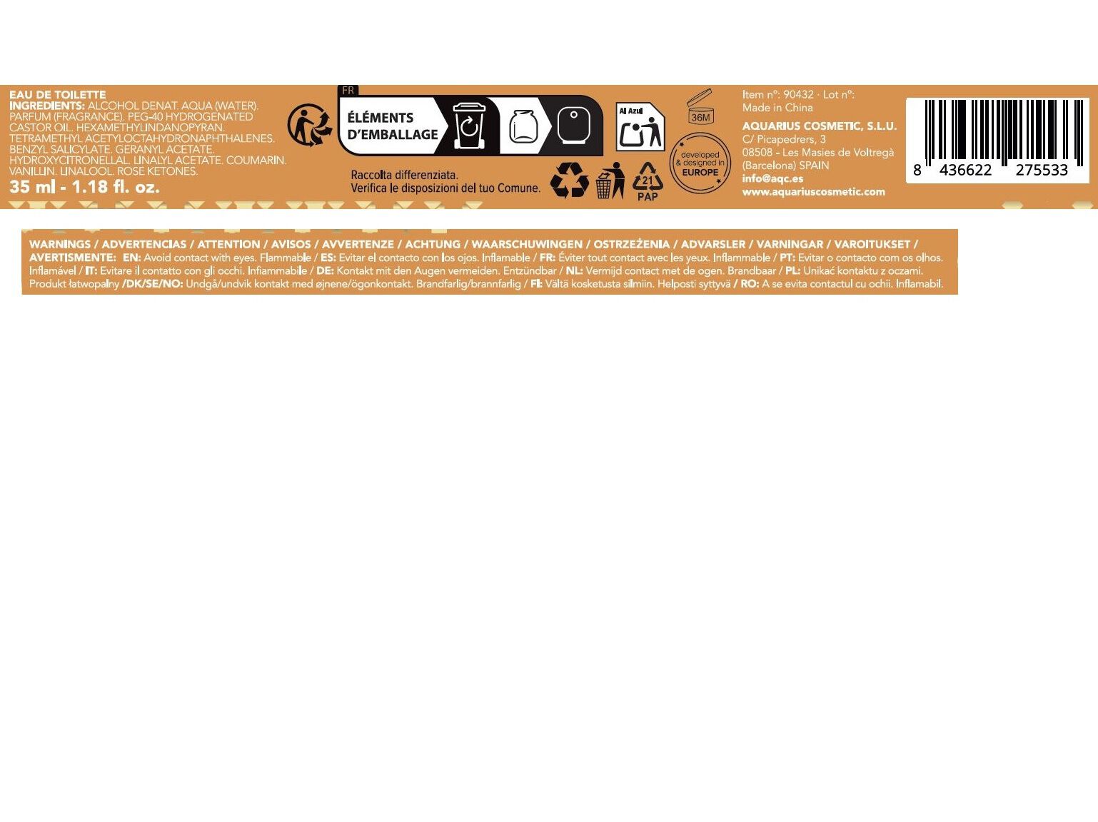 EDT AQC FRAGRANCES NIGHT 30 ML image number 2