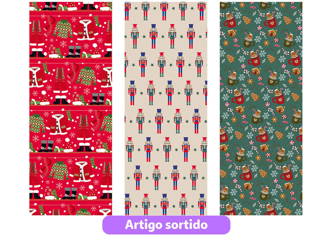 ROLO PAPEL EMBRULHO AUCHAN 2M MODELOS SORTIDOS image number 0