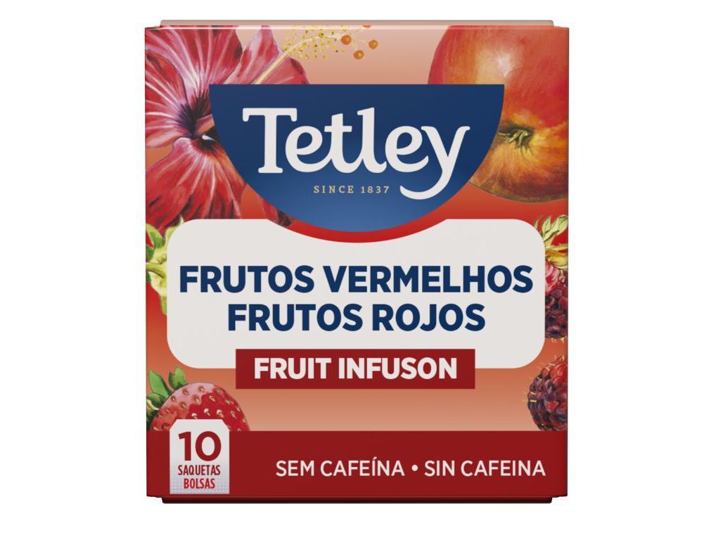 INFUS&Atilde;O TETLEY EXPLOS&Atilde;O FRUTOS VERMELHOS 10 SAQUETAS image number 0