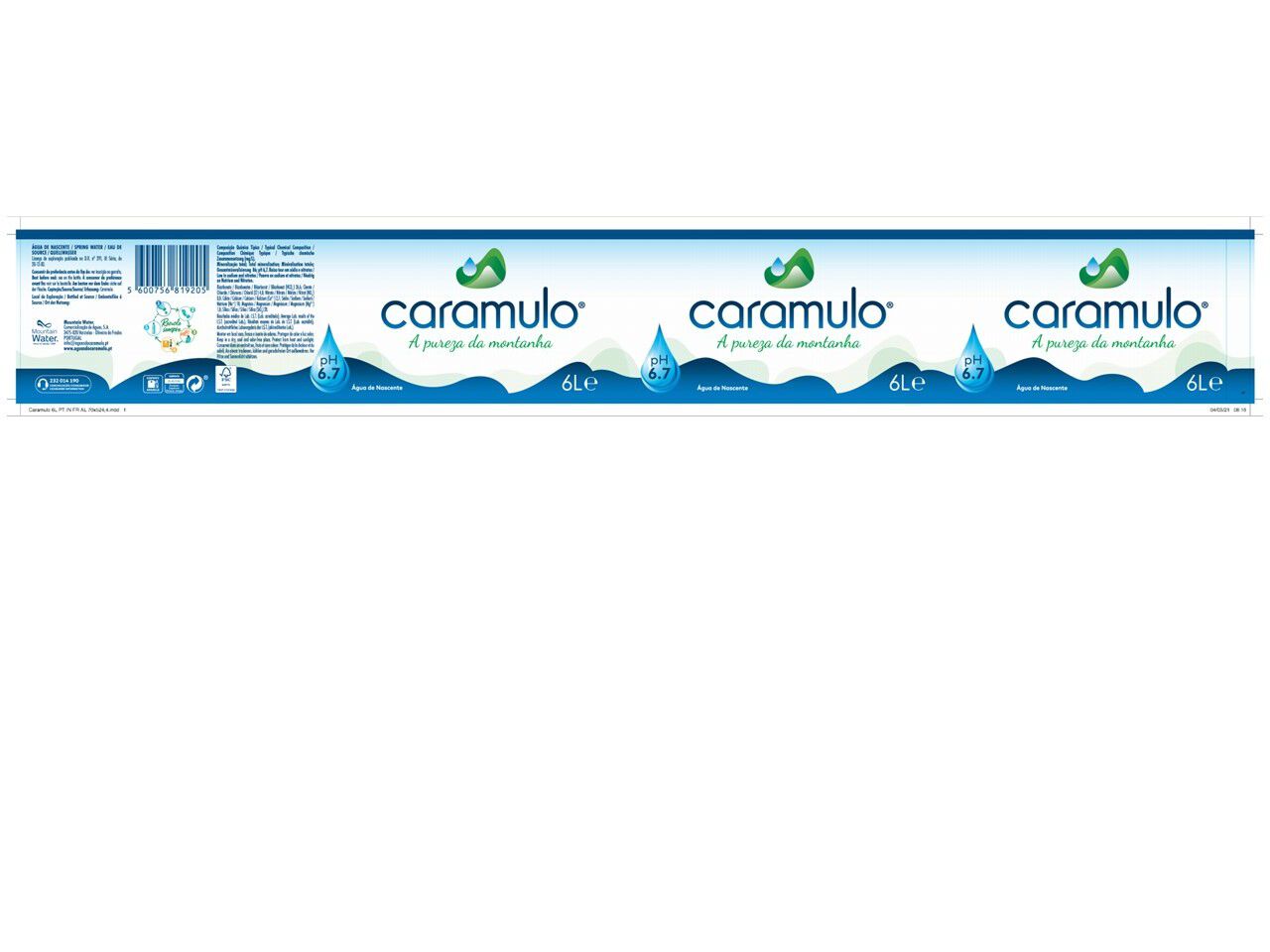 &Aacute;GUA NASCENTE CARAMULO 6 L image number 1