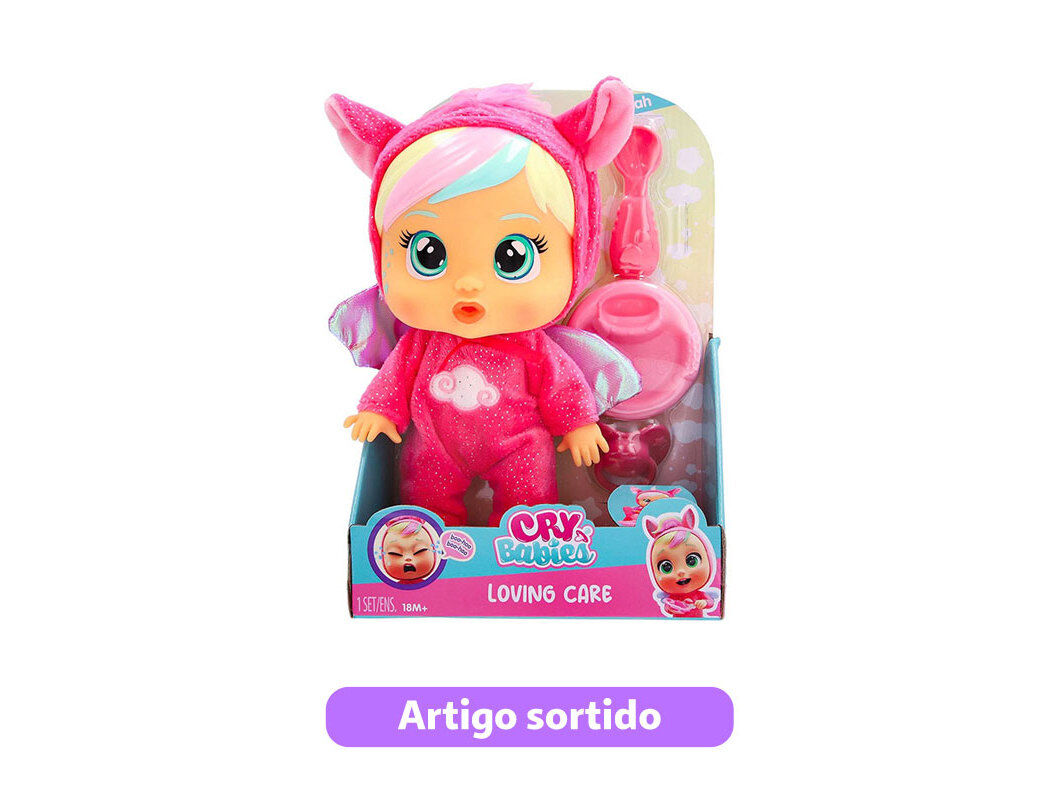 BONECA LOVING CARE CRY BABIES MODELOS SORTIDOS