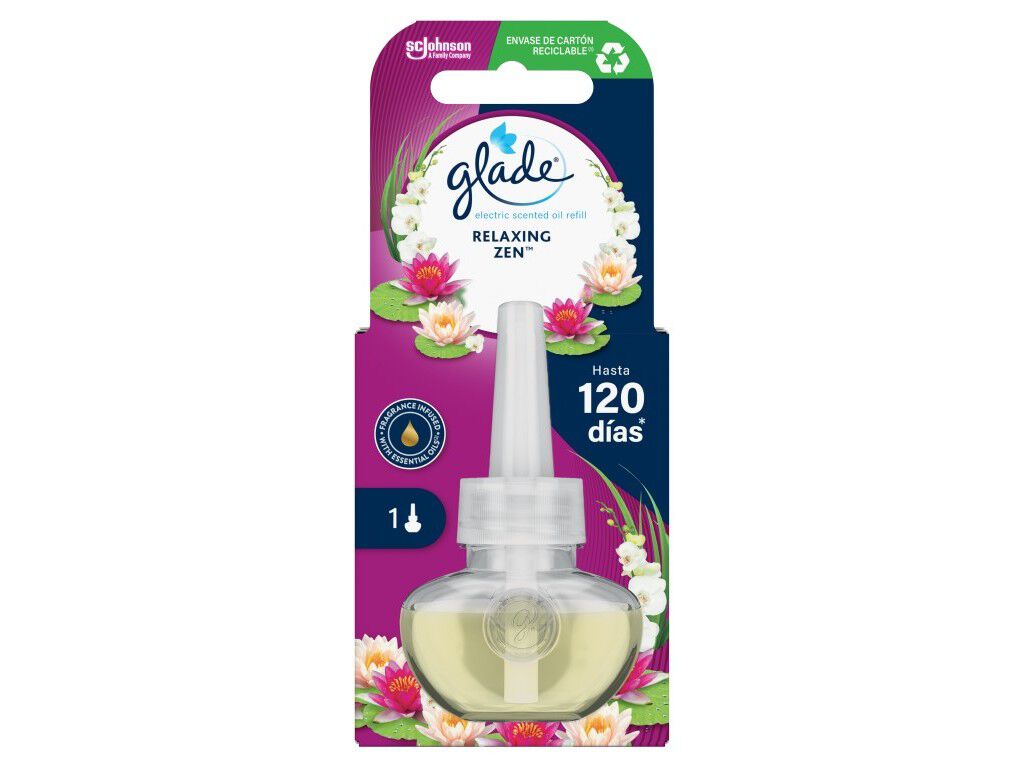 AMBIENTADOR GLADE EL&Eacute;CTRICO RECARGA RELAXING ZEN 20ML