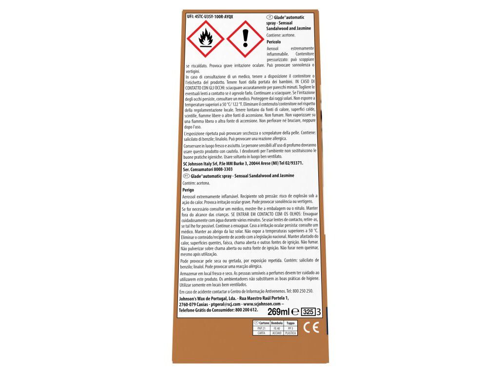 AMBIENTADOR APARELHO GLADE AUT. SANDALWOOD 269ML image number 1