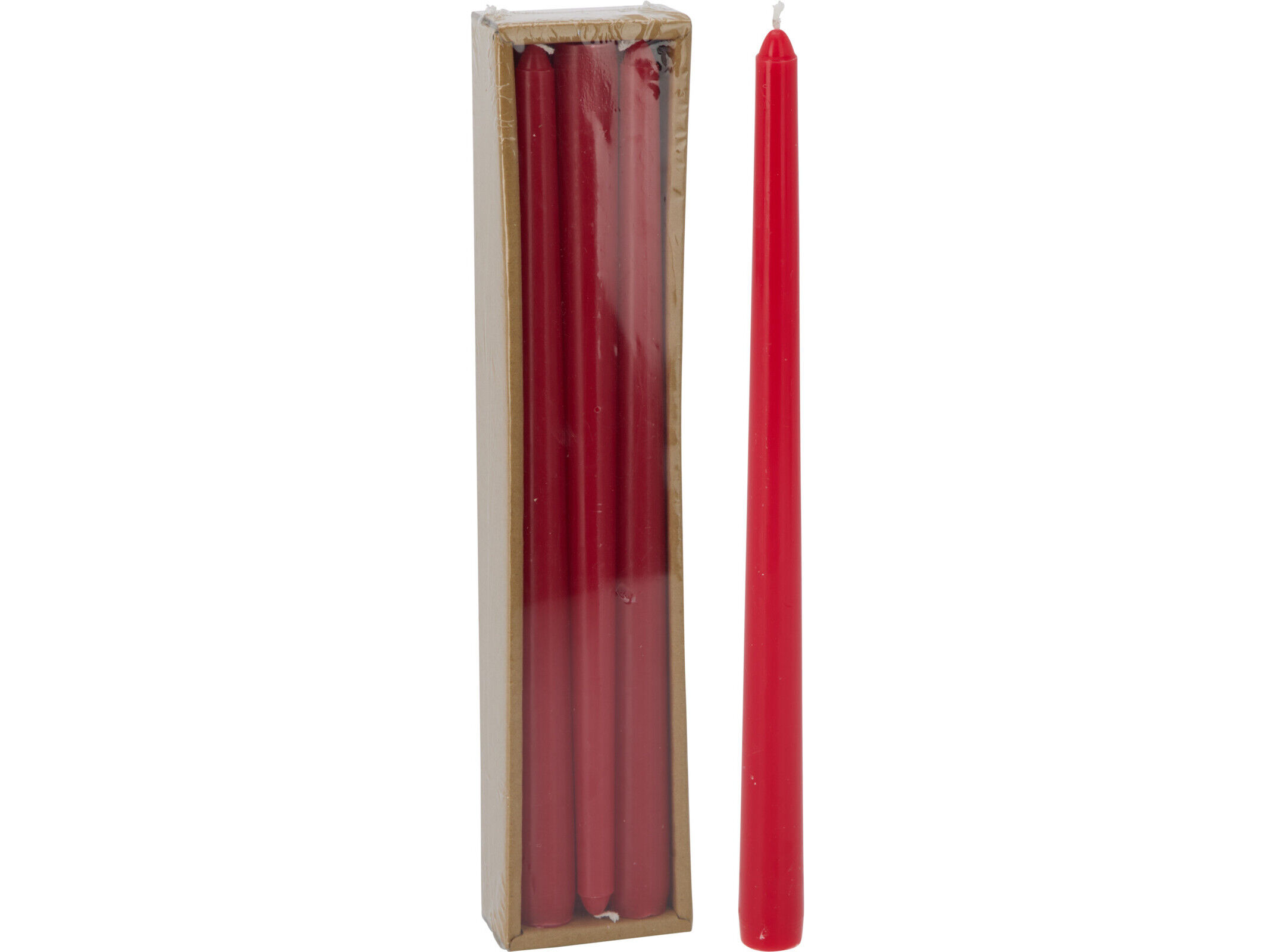 CONJUNTO DE 6 VELAS VERMELHO 21.5X21.5X30CM image number 0