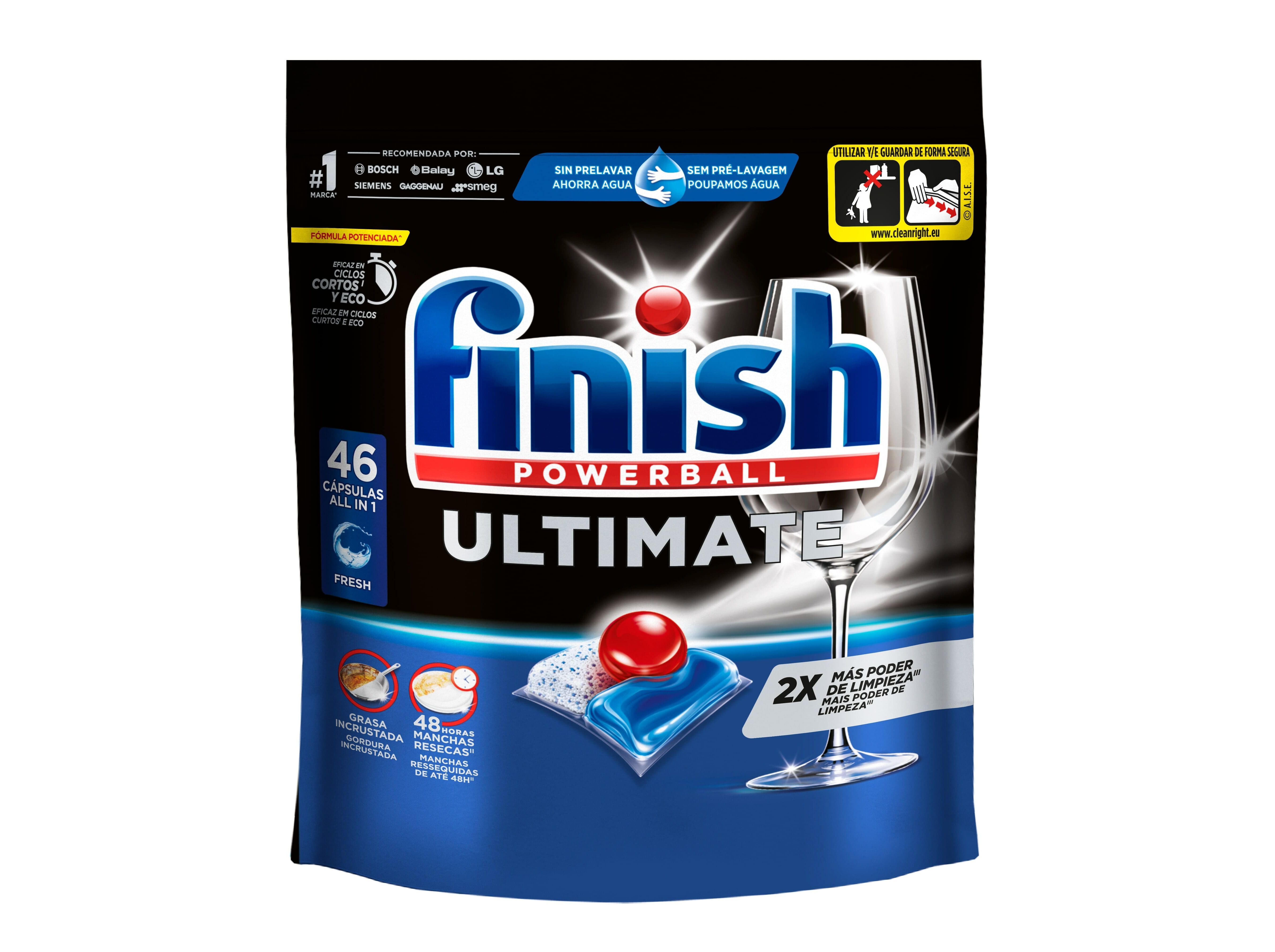 DETERGENTE LOI&Ccedil;A M&Aacute;QUINA FINISH ULTIMATE REGULAR 46P image number 0