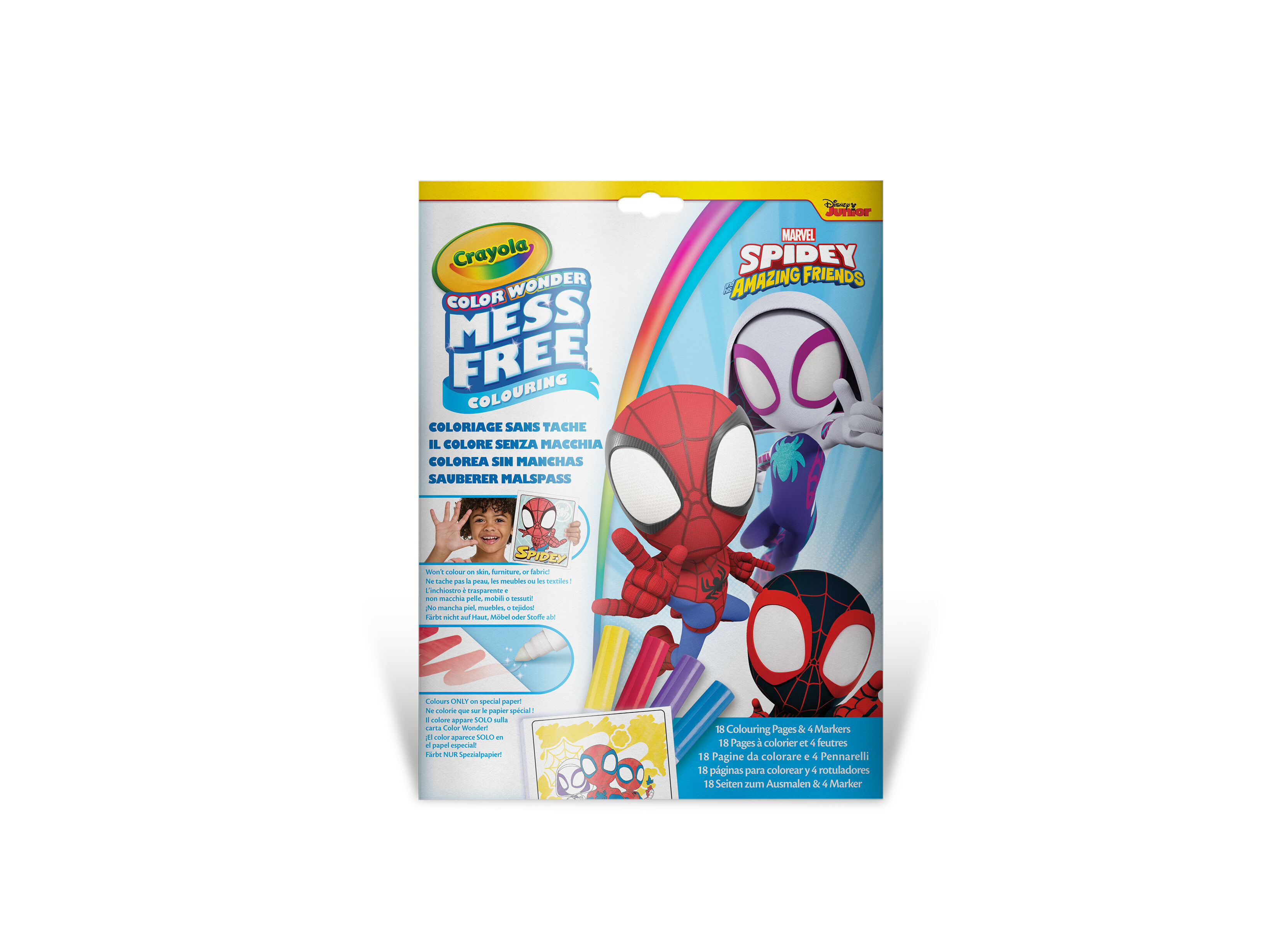 CONJUNTO COLORIR CRAYOLA SPIDEY COM 4 MARCADORES image number 0