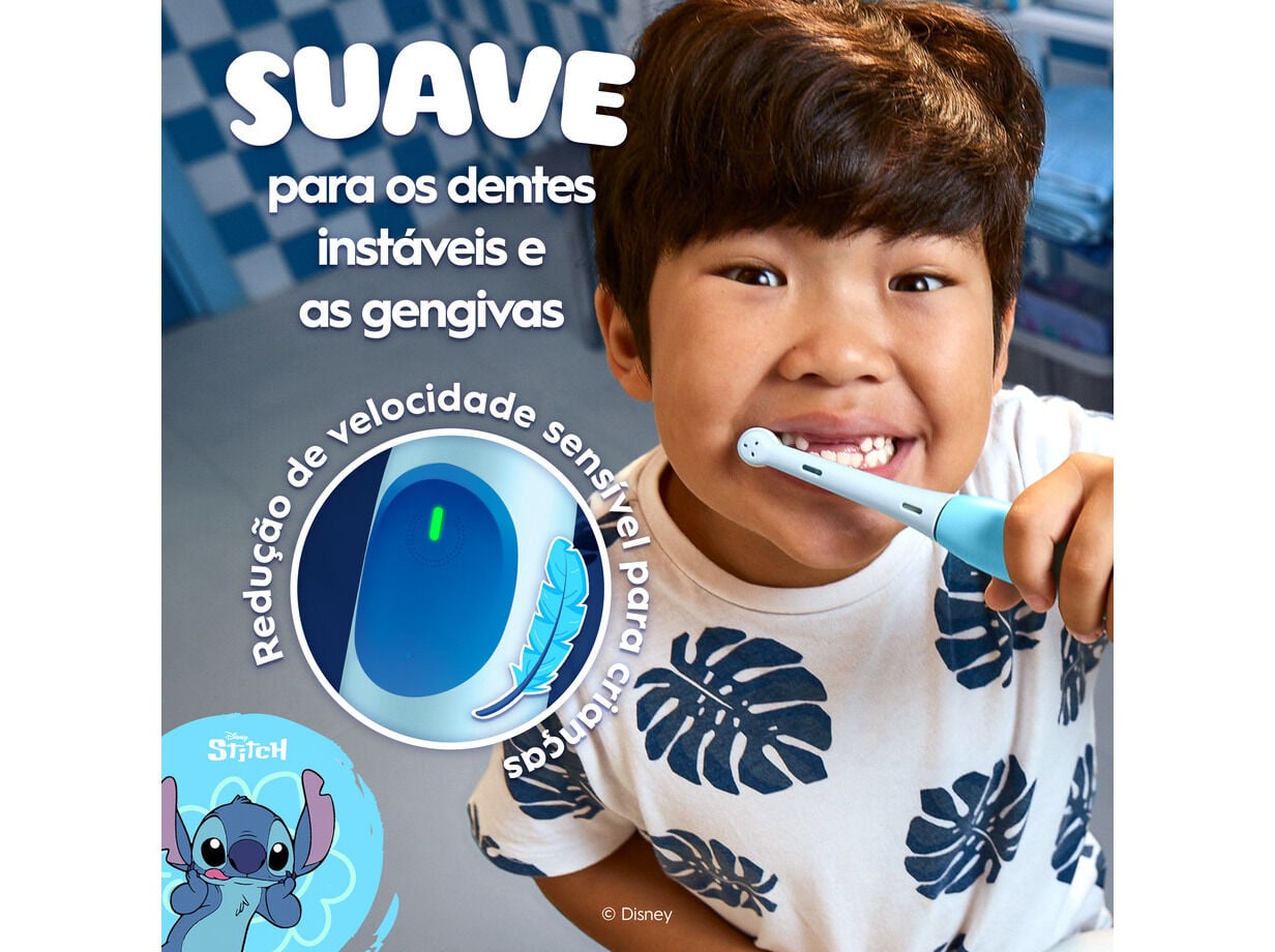 ESCOVA EL&Eacute;TRICA ORAL-B IO KIDS 6+ STITCH TRAVEL EDITION image number 3
