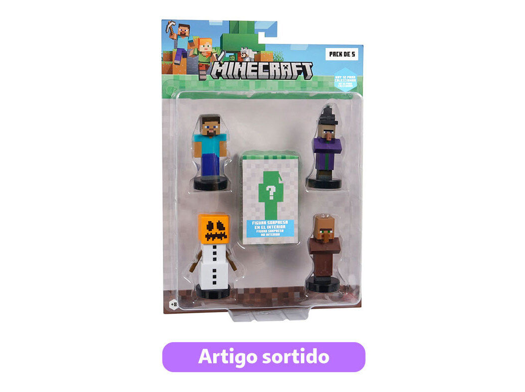 MINECRAFT CREATIVE TOYS PACK 5 MODELOS SORTIDOS image number 0