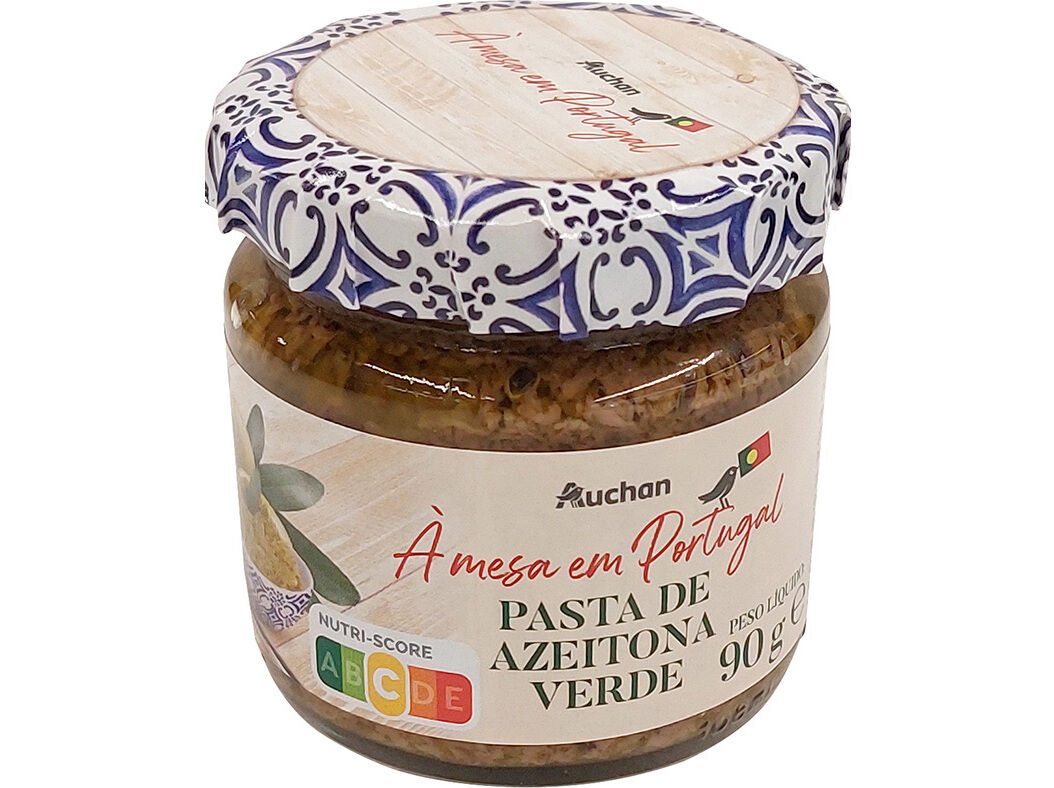 PASTA AZEITONA AUCHAN &Agrave; MESA EM PORTUGAL VERDE 90G image number 0