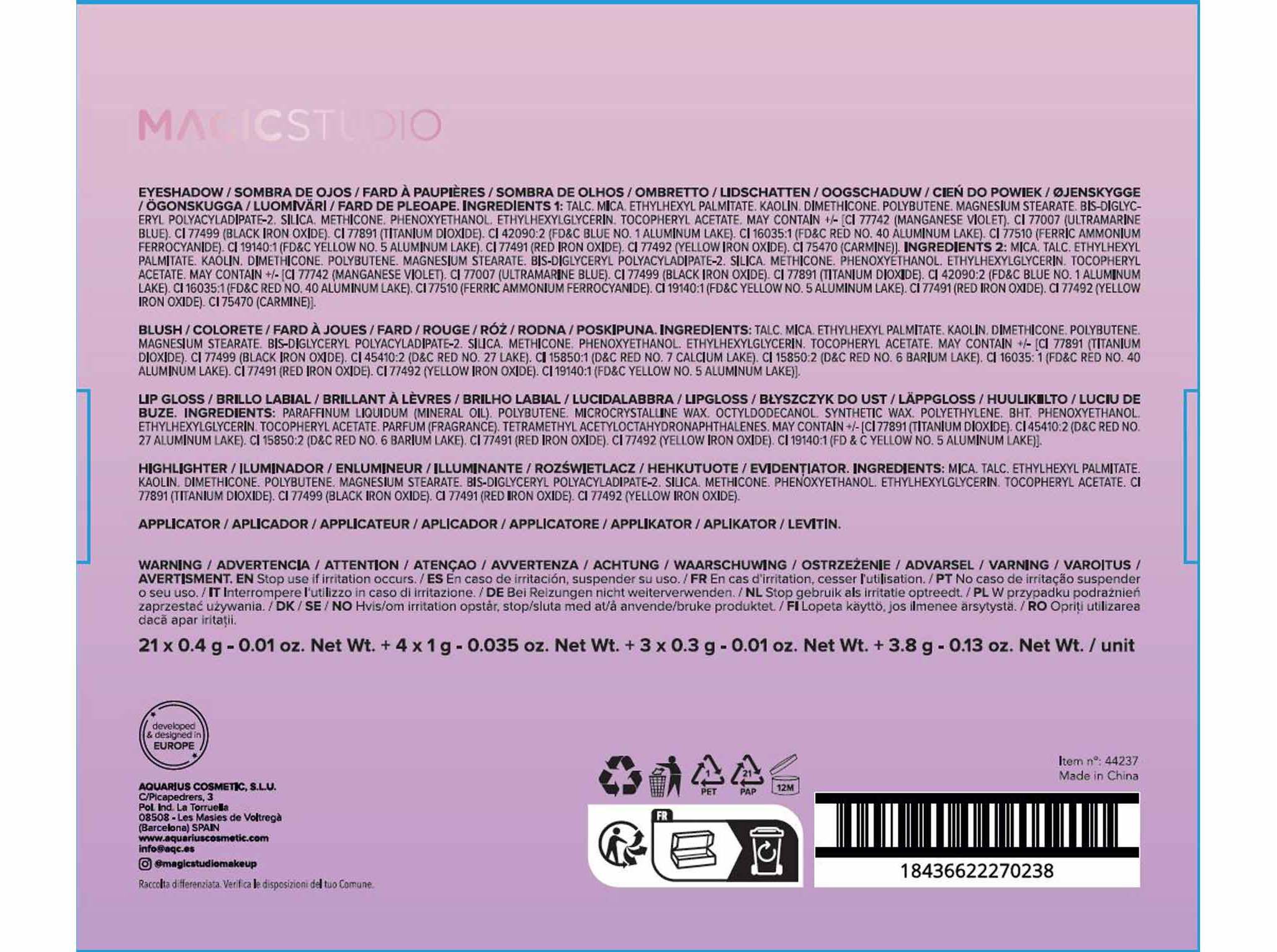 CARTEIRA MAKEUP MAGIC STUDIO ROSE QUARTZ ALL IN ONE GLAM image number 1