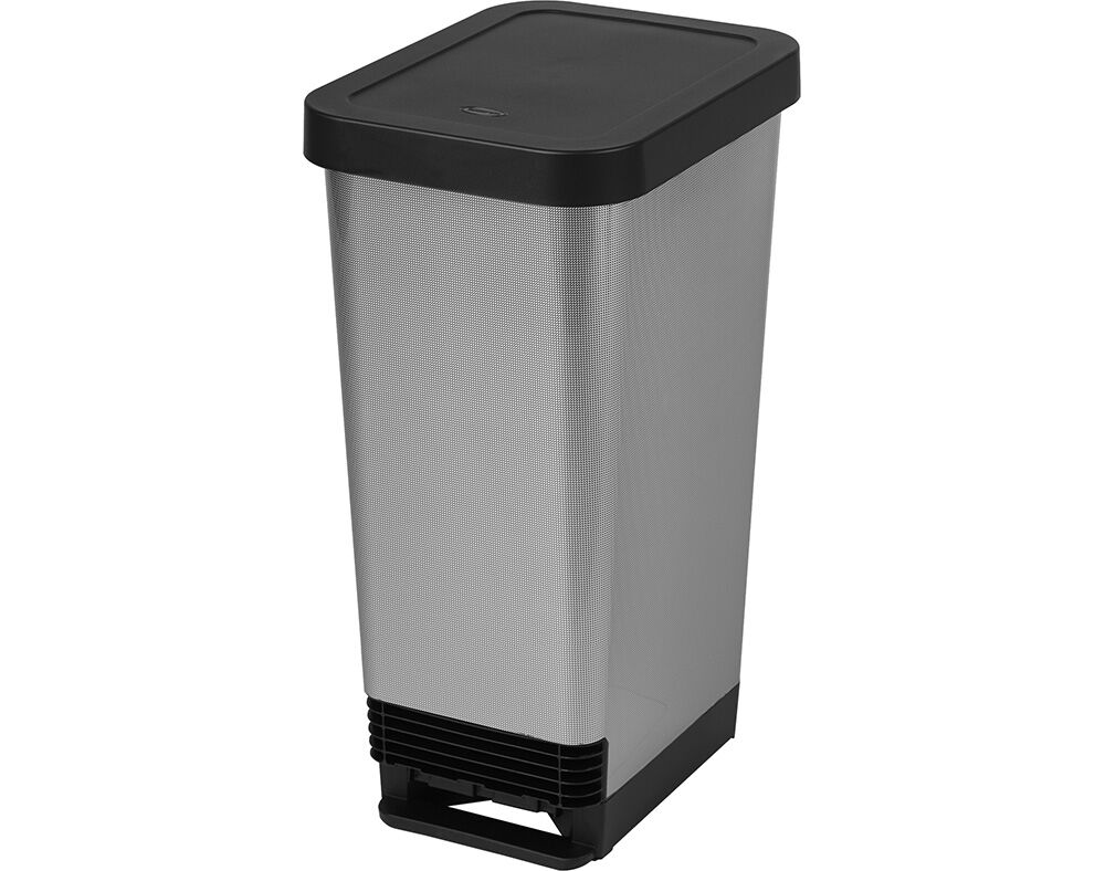 BALDE LIXO COM PEDAL ACTUEL CINZENTO ESCURO 25L