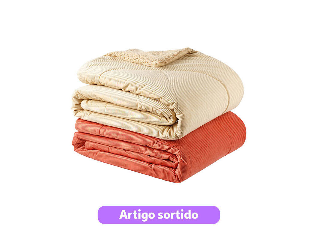 COBERTOR ACTUEL CORALINA / BORREGUITO 180X220CM CORES SORTIDAS