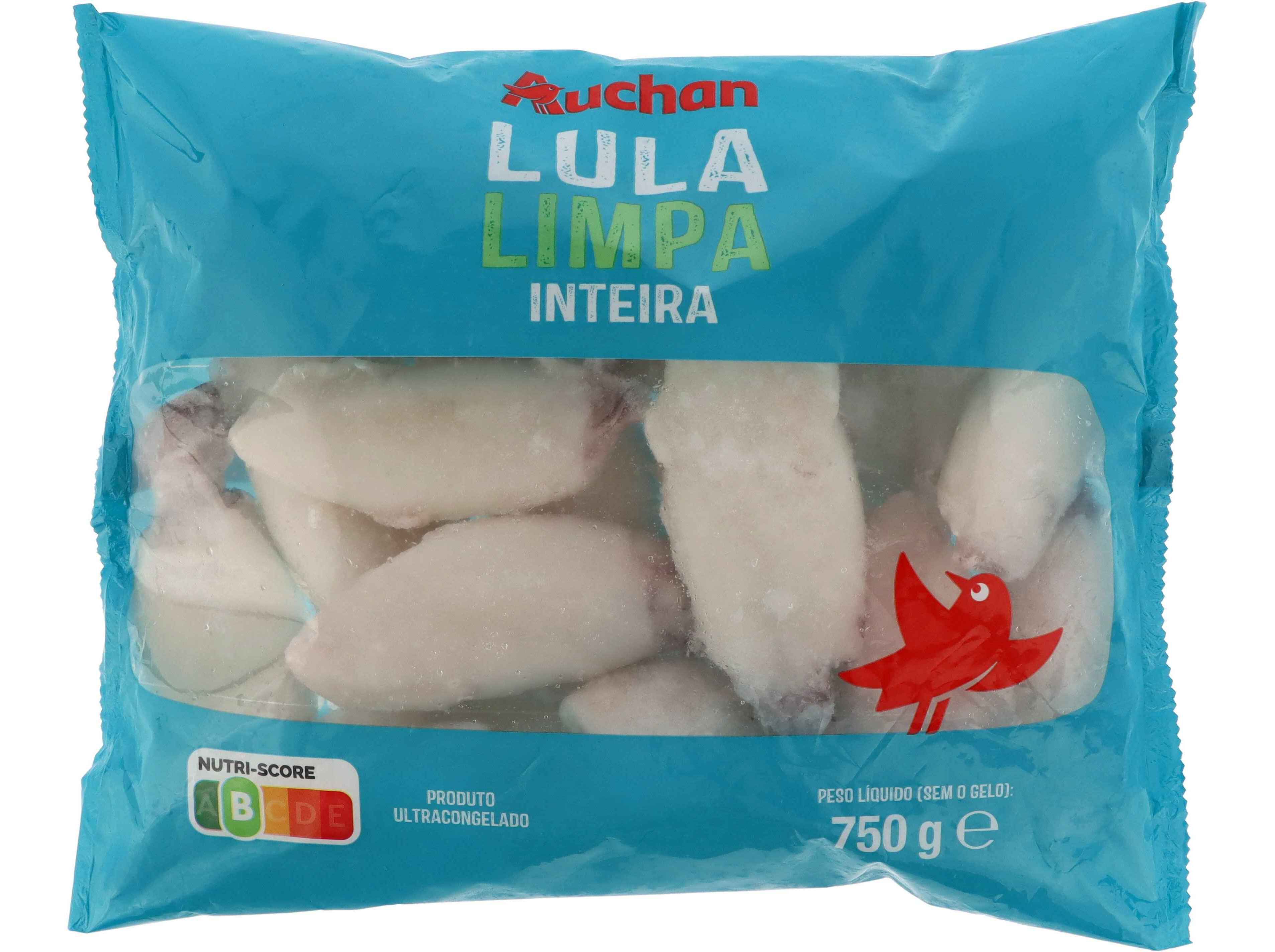 LULA AUCHAN LIMPA INTEIRA ULTRACONGELADA 750G