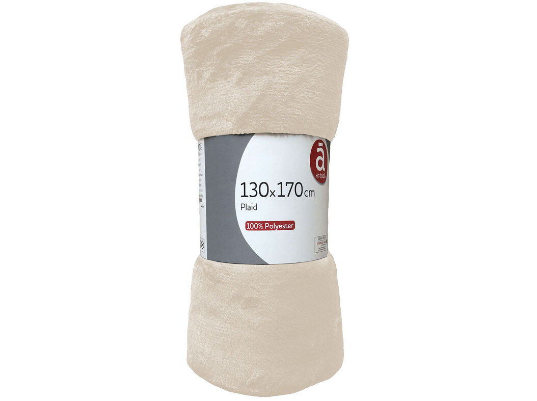 MANTA ACTUEL BEGE FLANELA 130X170CM