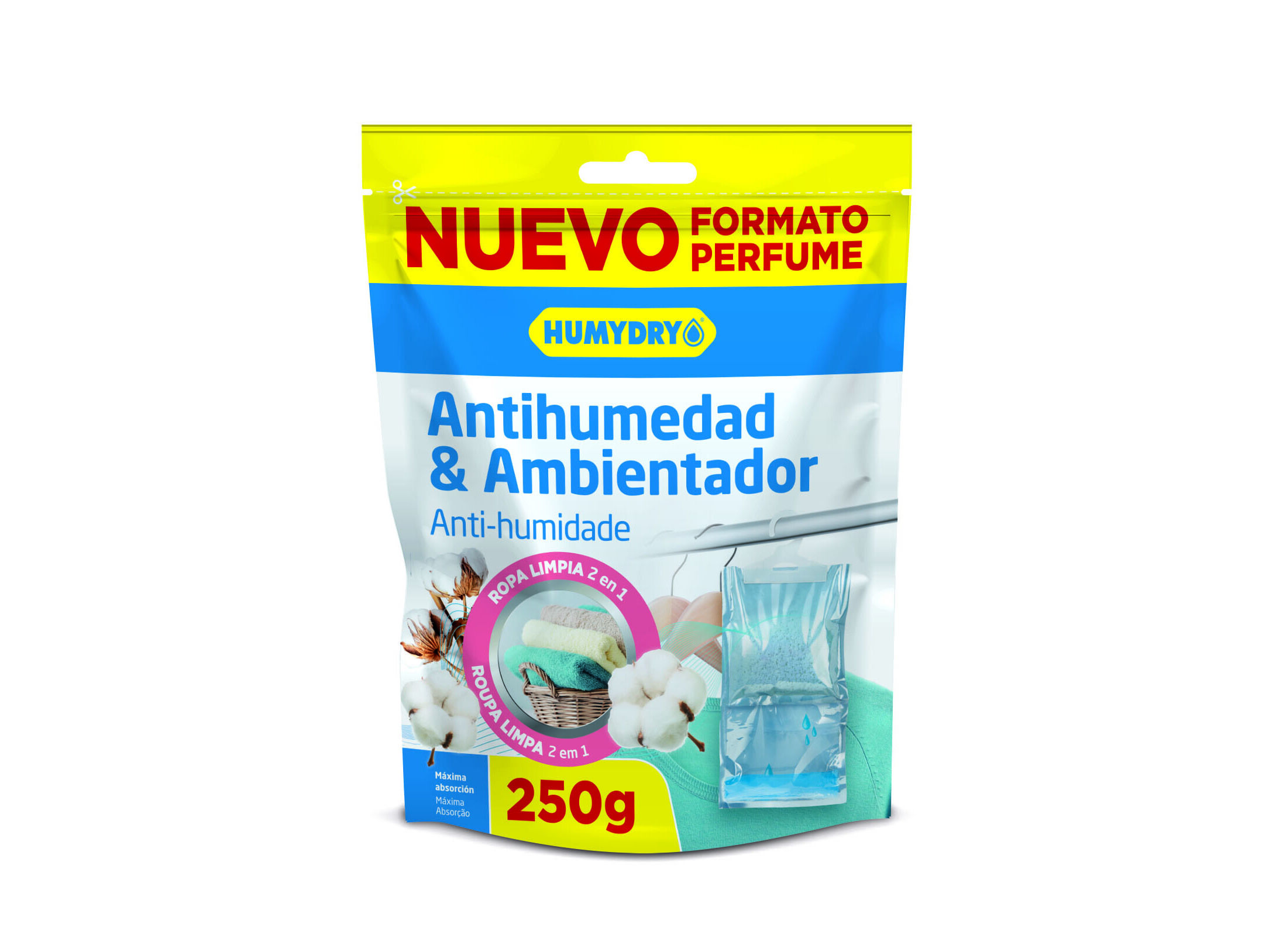 CABIDE ANTI HUMIDADE HUMYDRY ROUPA LIMPA 250G