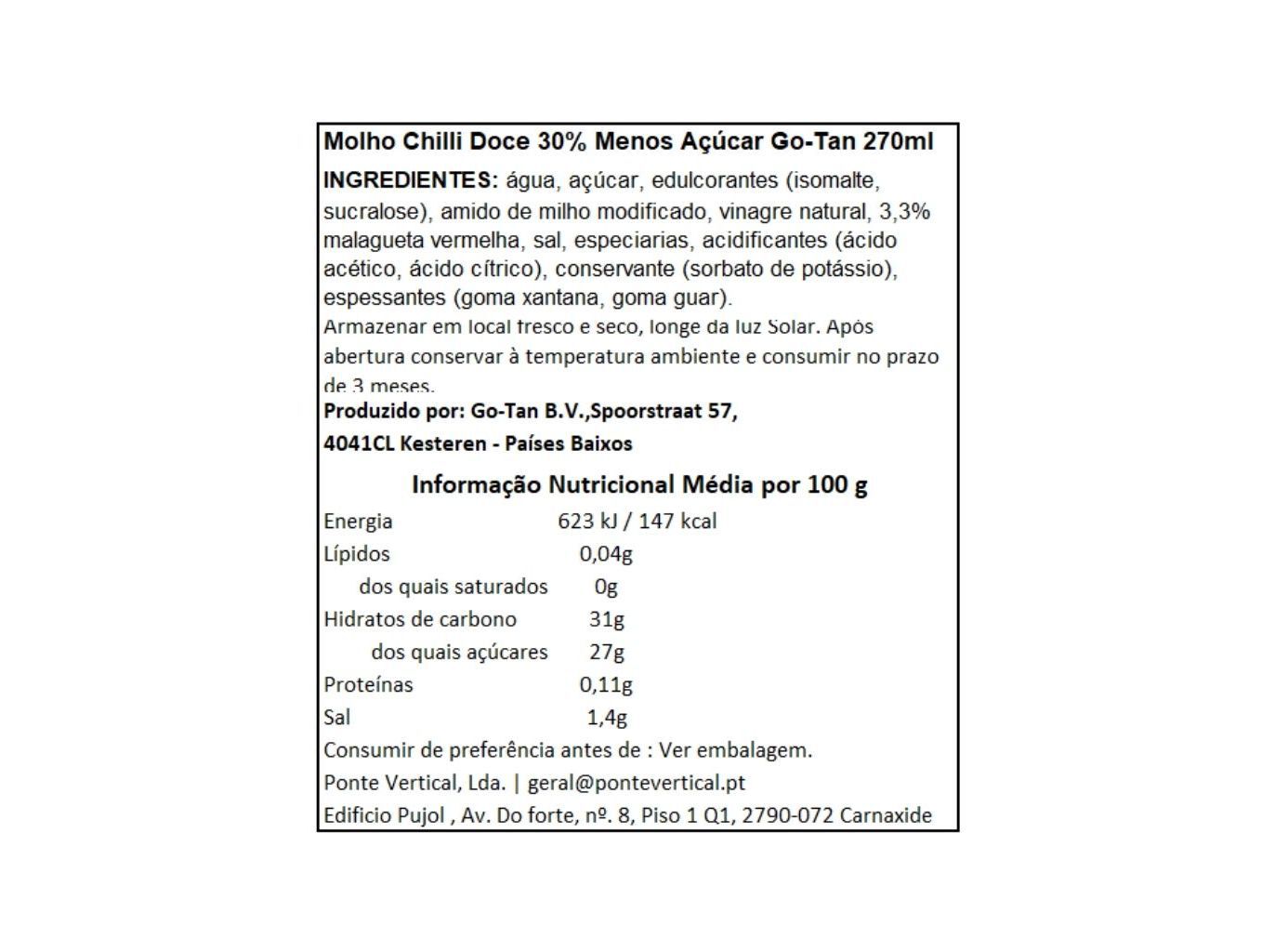 MOLHOS GO TAN SWEET CHILLI -30% A&Ccedil;&Uacute;CAR 270ML image number 1