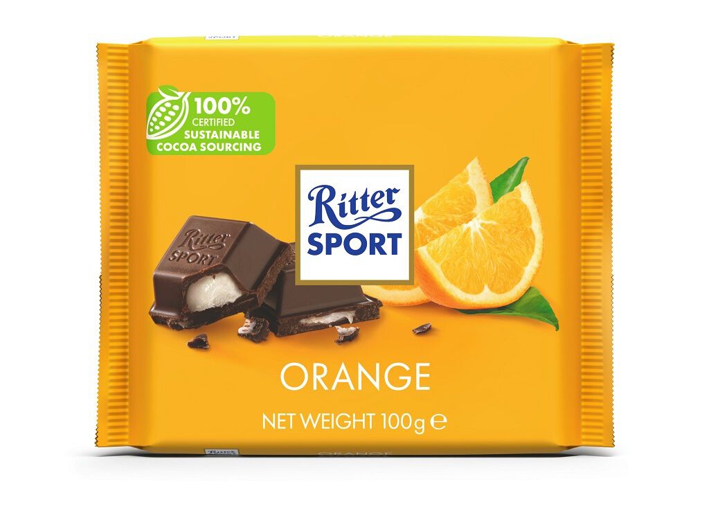 CHOCOLATE RITTER SPORT NEGRO RECHEIO LARANJA 100G image number 0