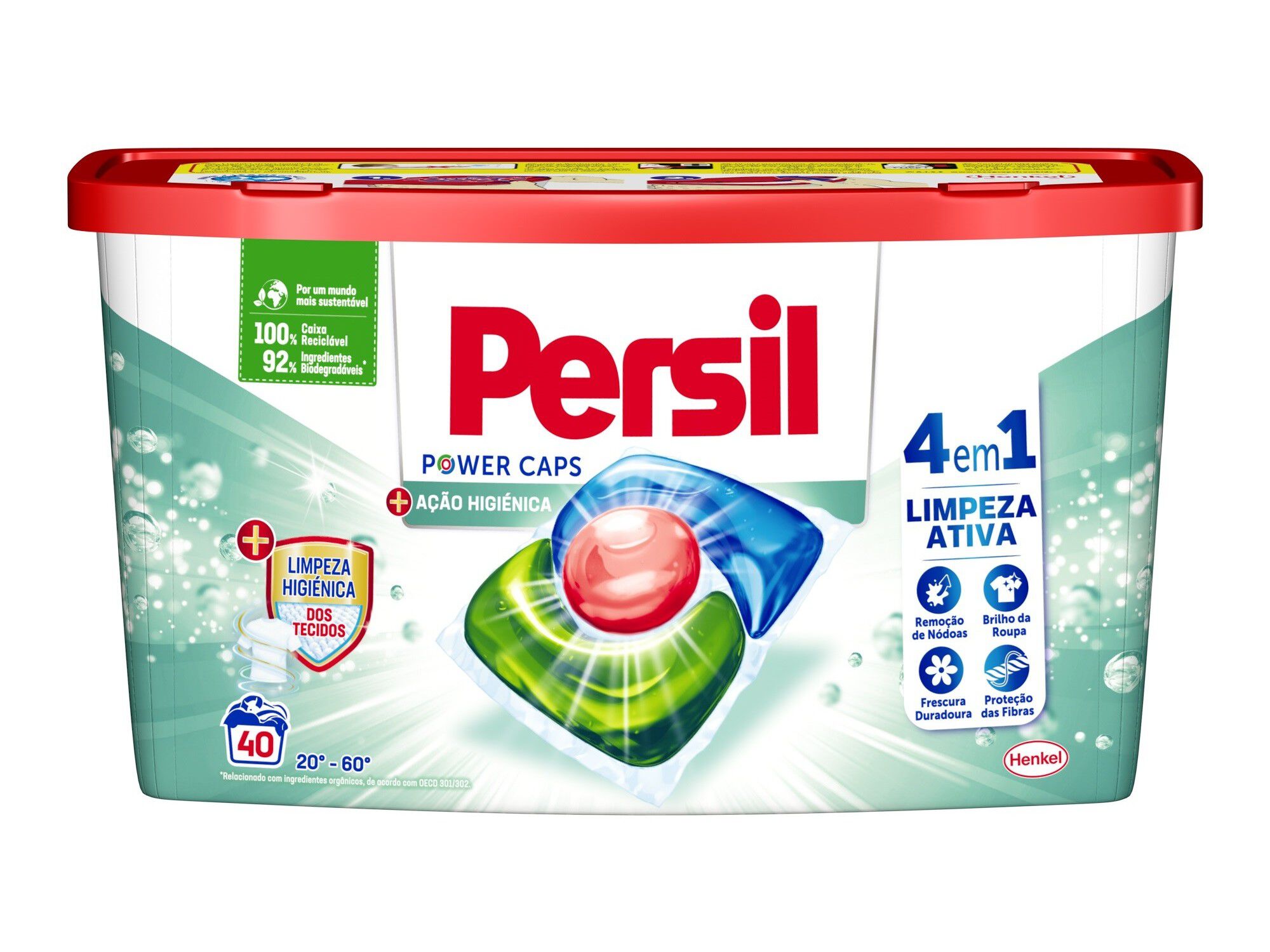 DETERGENTE ROUPA M&Aacute;QUINA C&Aacute;PSULAS PERSIL HIGIENE 40D