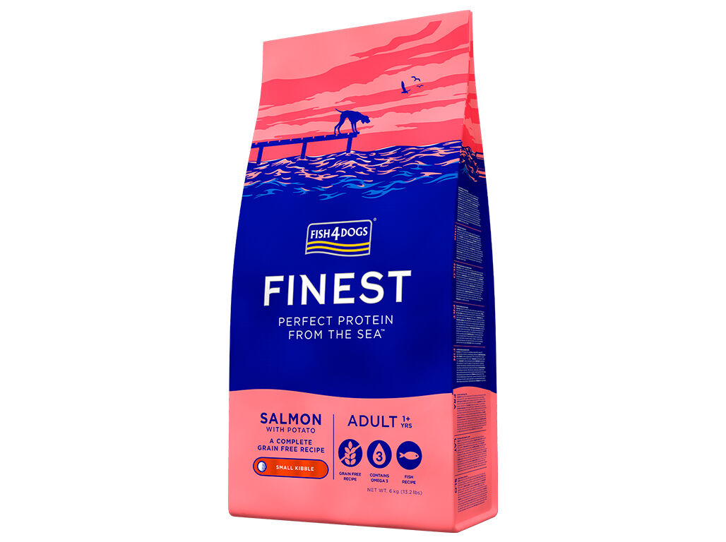 RA&Ccedil;&Atilde;O C&Atilde;O FISH4DOGS RA&Ccedil;AS PEQUENAS SALM&Atilde;O 6KG image number 1