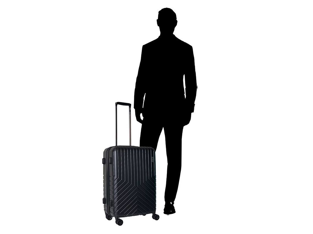 MALA DE VIAGEM M&Eacute;DIA R&Iacute;GIDO AIRPORT CINZENTO ESCURO 8 RODAS 65CM image number 11