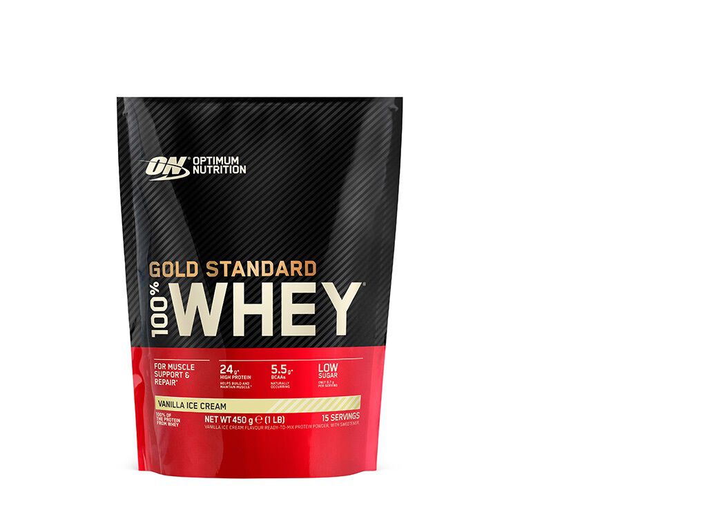PROTE&Iacute;NA ON 100% WHEY GOLD BAUNILHA 450G