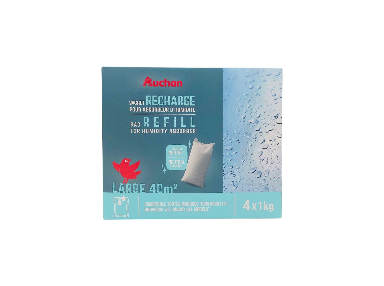 RECARGA PARA DESUMIDIFICADOR AUCHAN NEUTRO 4X1KG image number 0