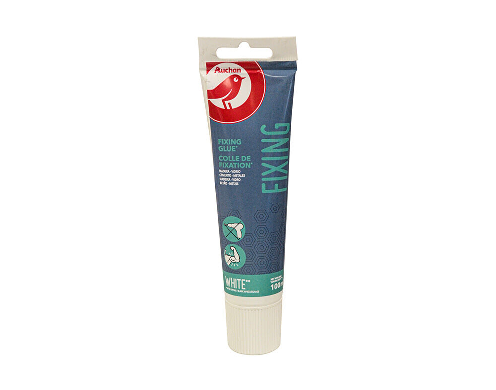 COLA DE FIXA&Ccedil;&Atilde;O AUCHAN BRANCA 100ML image number 0