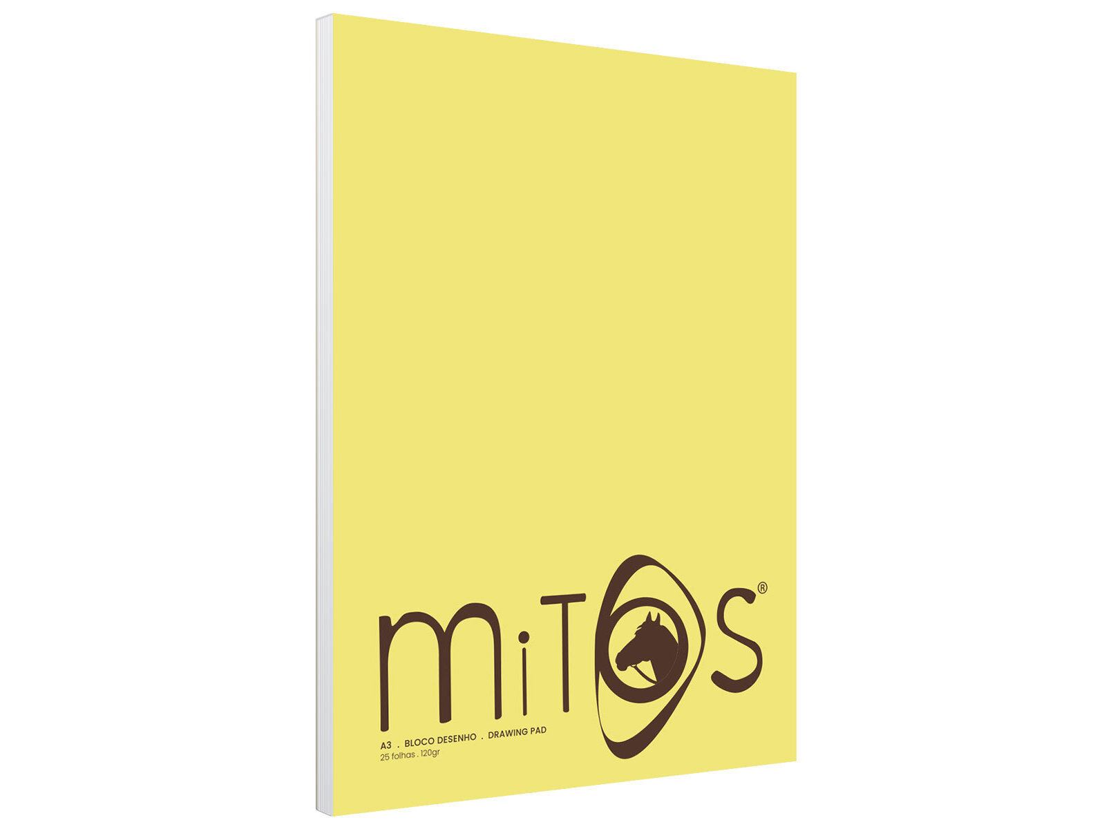 BLOCO A3 PAPEL DESENHO MITOS 25 FOLHAS 120G image number 1