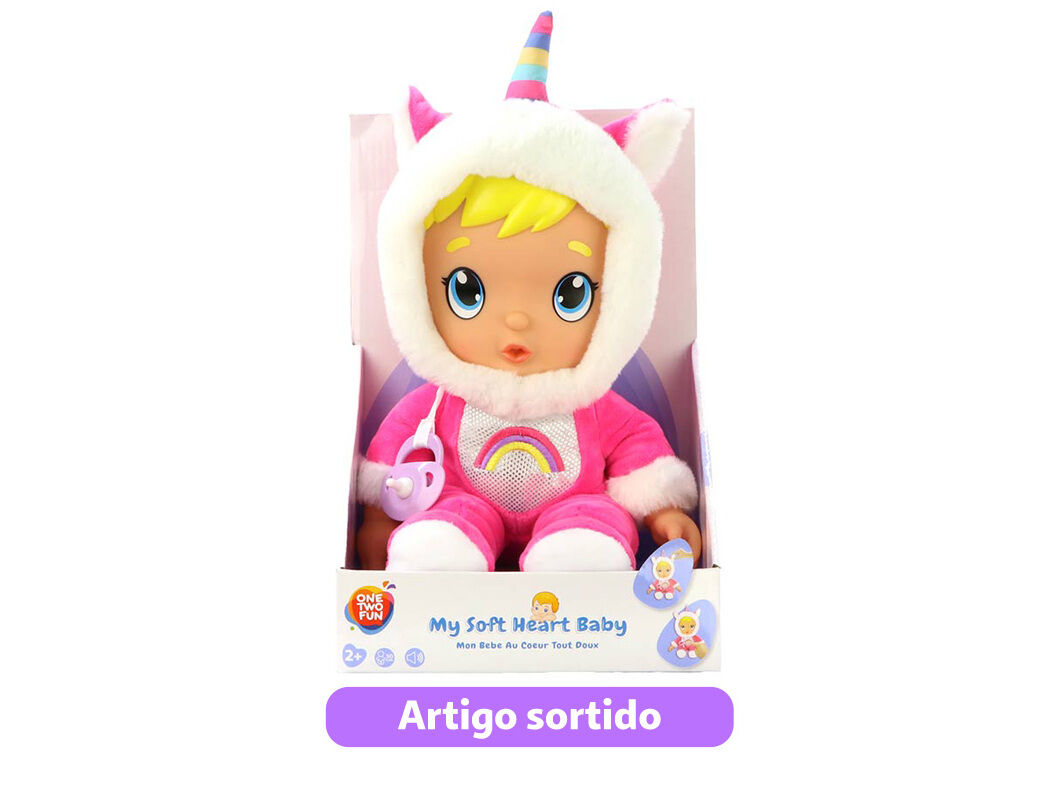 BONECO ONE TWO FUN RAINBOW HEART 30CM MODELOS SORTIDOS image number 2