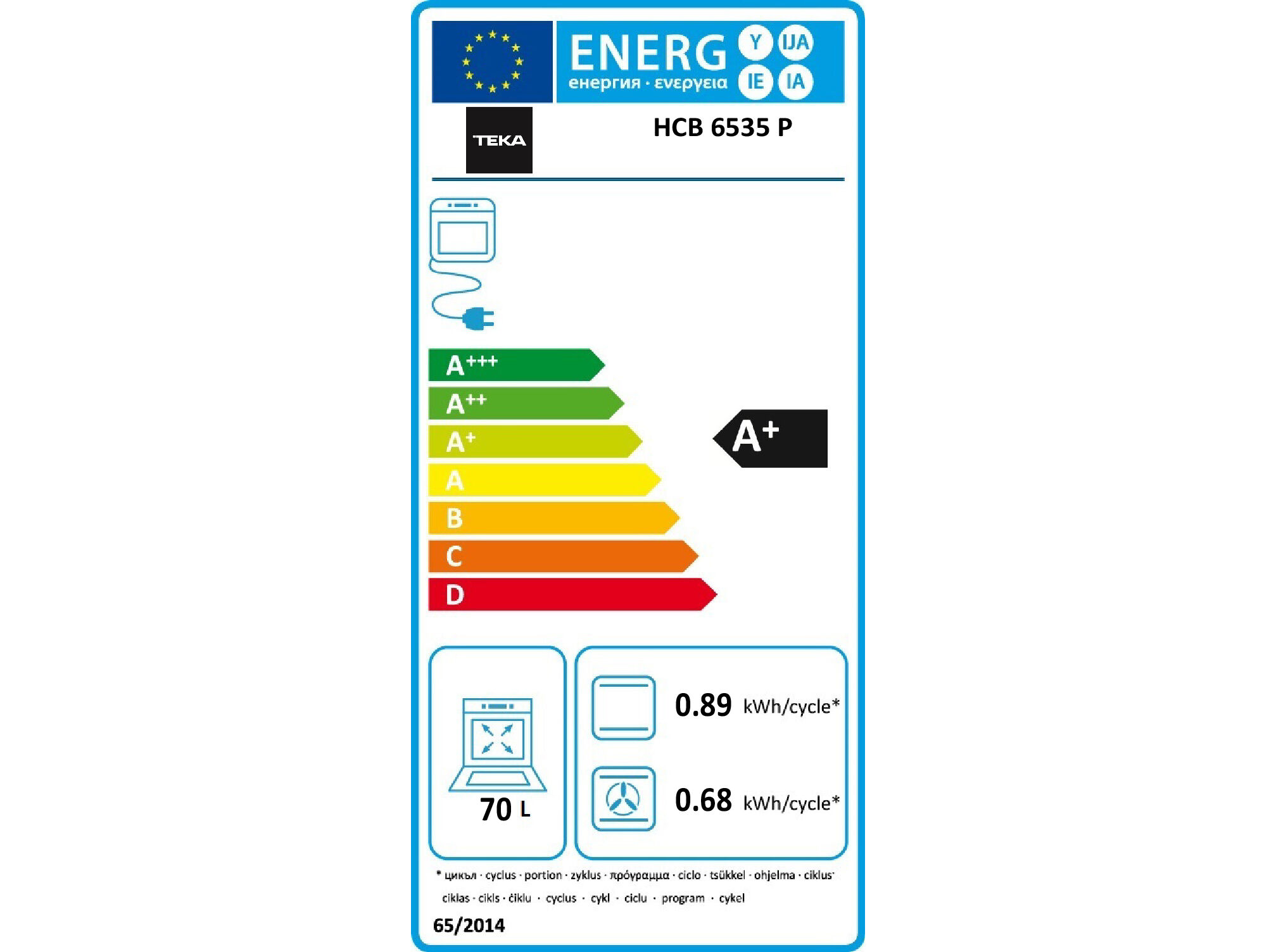 FORNO MULTIFUN&Ccedil;&Otilde;ES TEKA HCB 6531P PIROLITICO INOX 70L image number 4