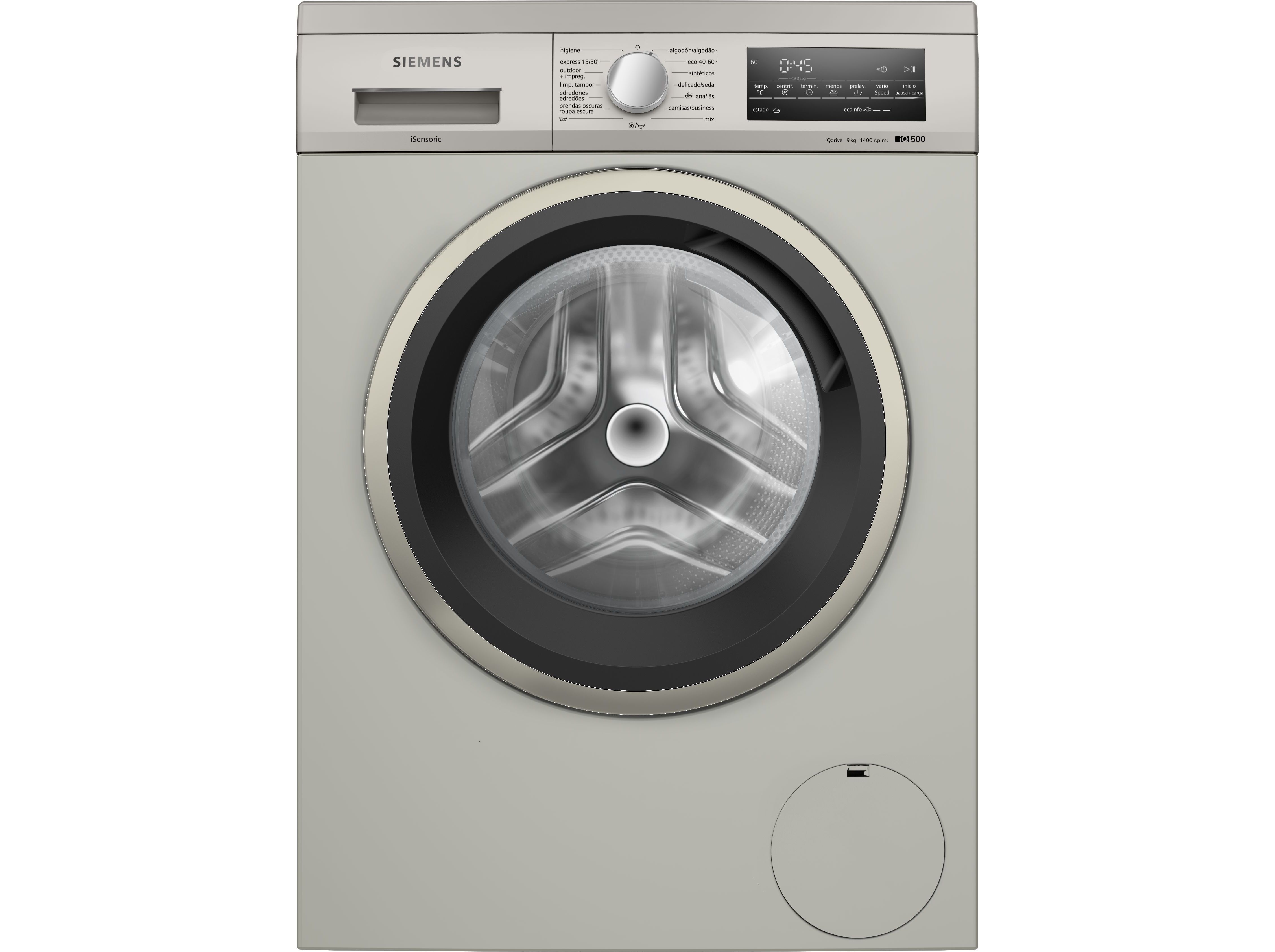M&Aacute;QUINA DE LAVAR ROUPA SIEMENS WU14UT6KES - INOX A 9KG image number 0
